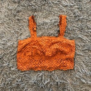 Aerie Burnt Orange Longline Bralette, S